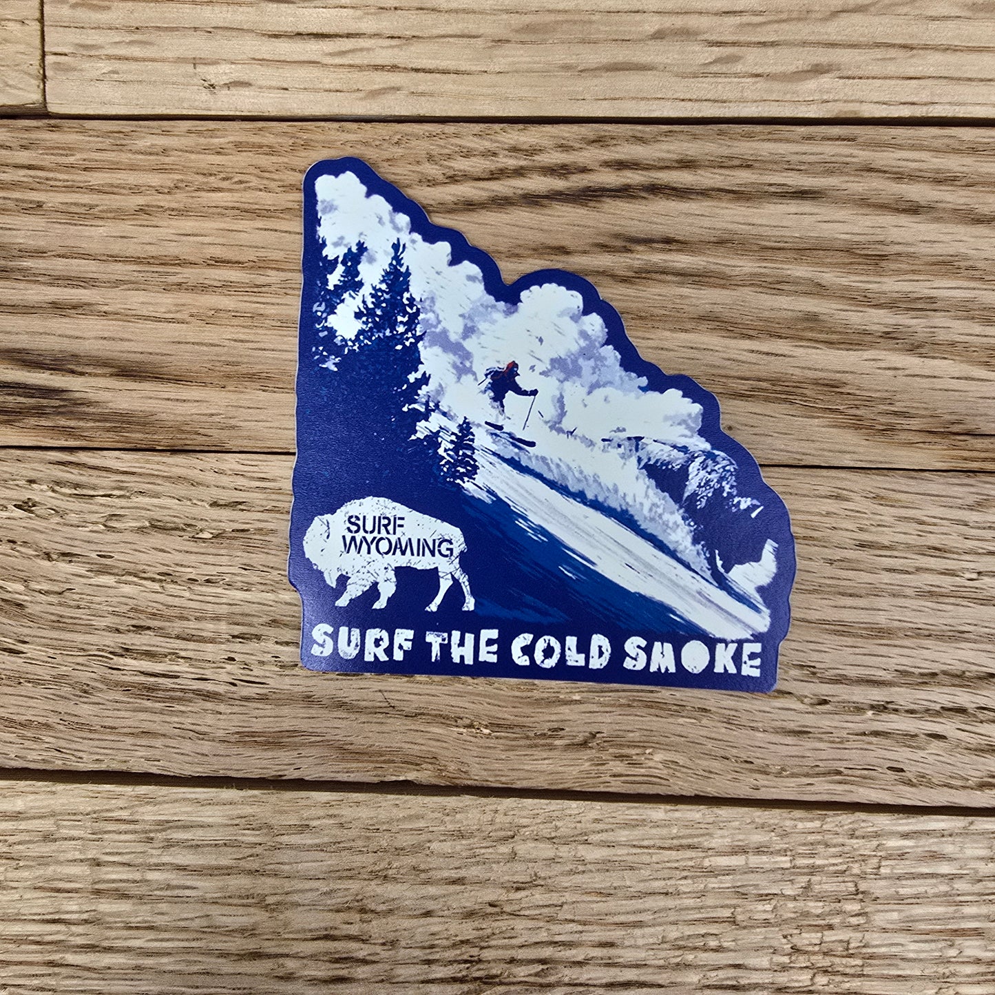Surf Wyoming®Surf the Cold Smoke Sticker