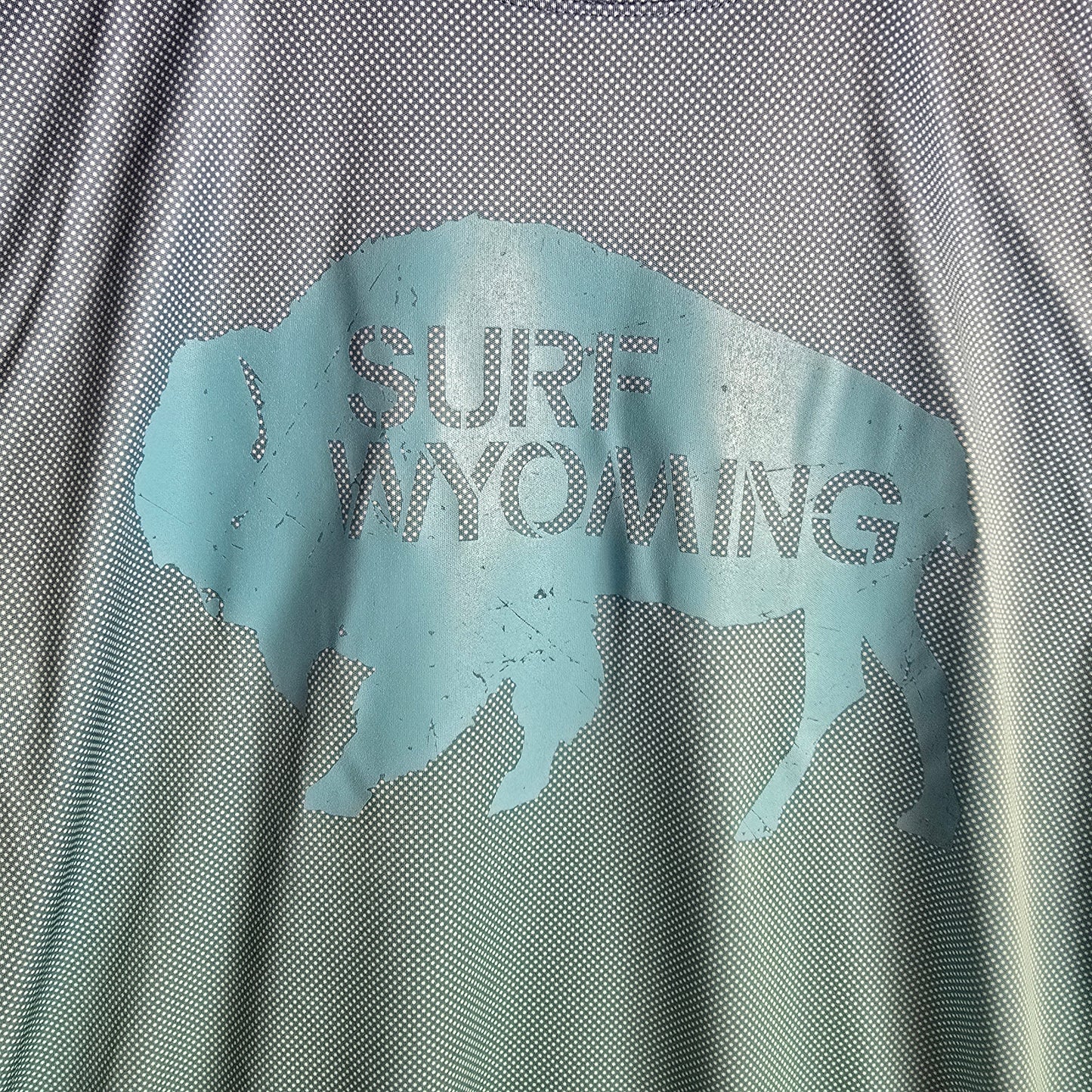 Unisex Surf Wyoming®Original LS Performance tee- upf50- bluemist