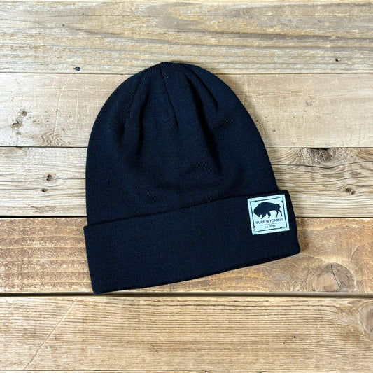 Winter Surf Wyoming Patch Beanie • Blackout