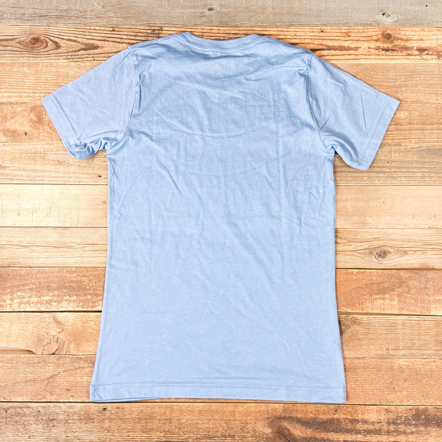 Surf Wyoming® Riffle Bison Tee - Heather Baby Blue