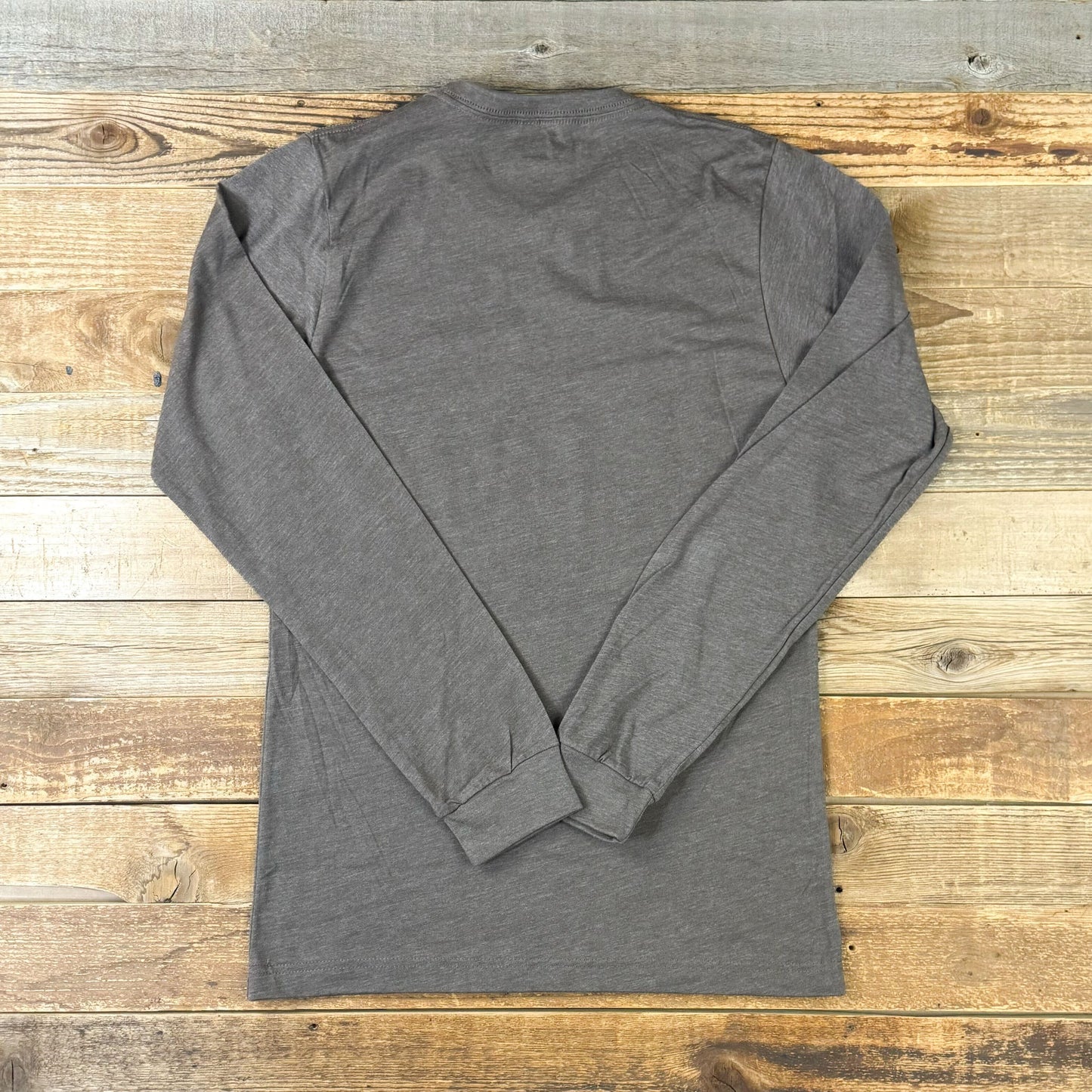 Surf Wyoming® Gold Bison Logo Long Sleeve - Heather Brown