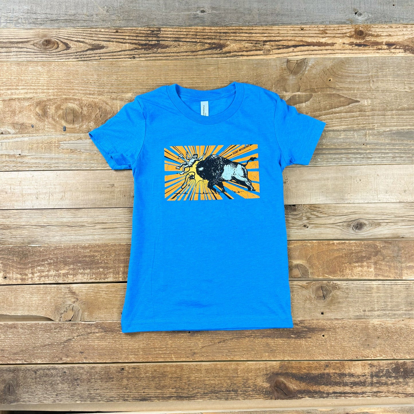 Youth Surf Wyoming® Petting Zoo 2.0 Tee - Neon Blue