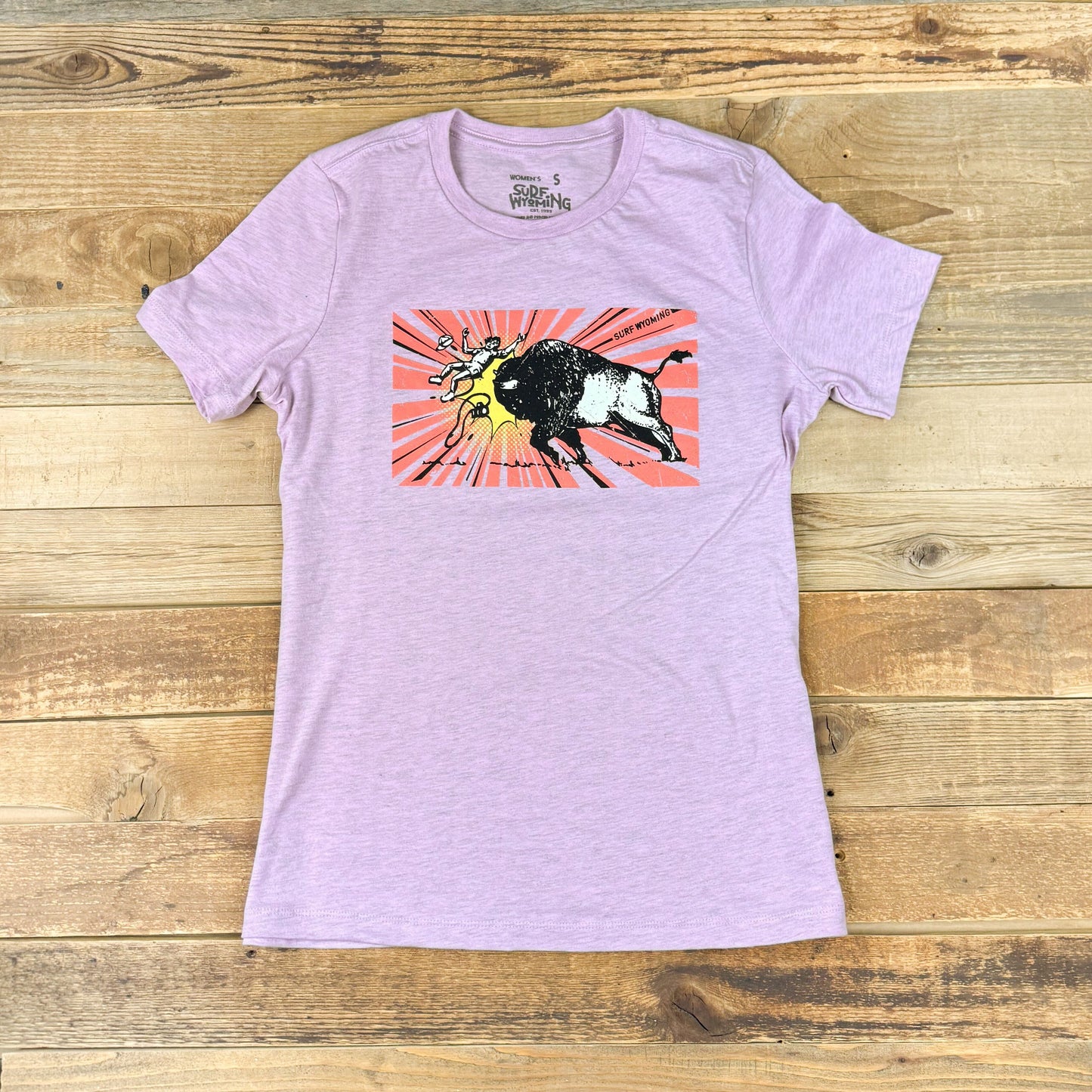 Women's Surf Wyoming® Petting Zoo 2.0 Tee - Heather Prism Lilac