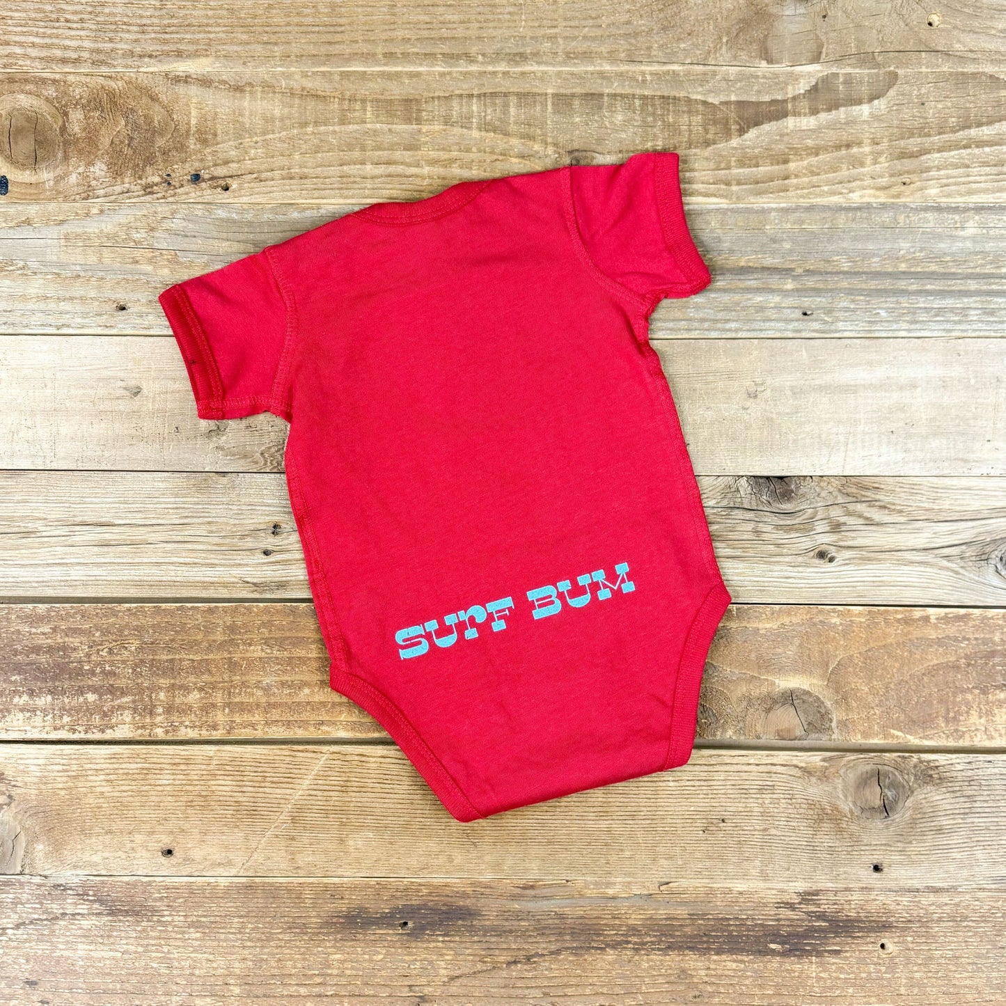 Infant Surf Wyoming® Ice Bison Logo Onesie - Suess Red