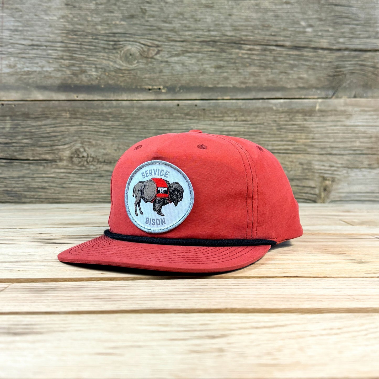 Service Bison Patch Gramps Hat - Dark Orange/Black