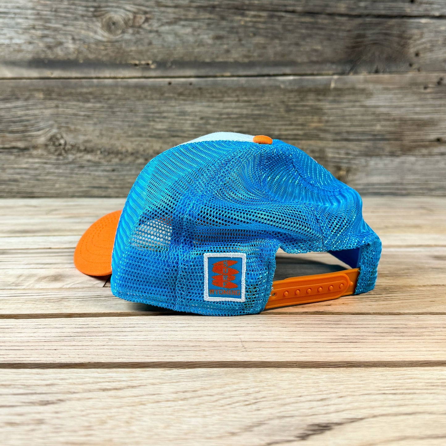 Surf Wyoming® Cowboy Surf School Trucker - White/Orange/Aqua