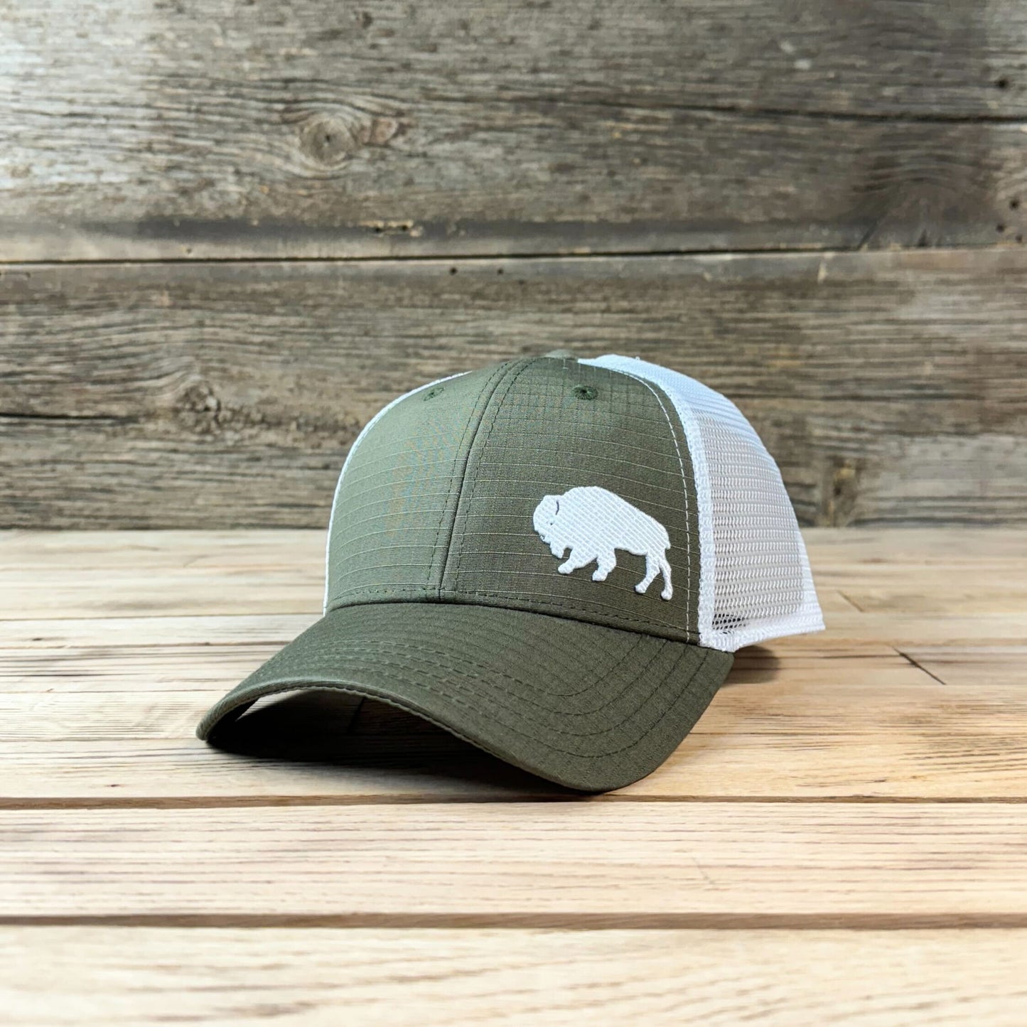 Surf Wyoming® First Park Ripstop Trucker - Olive/White