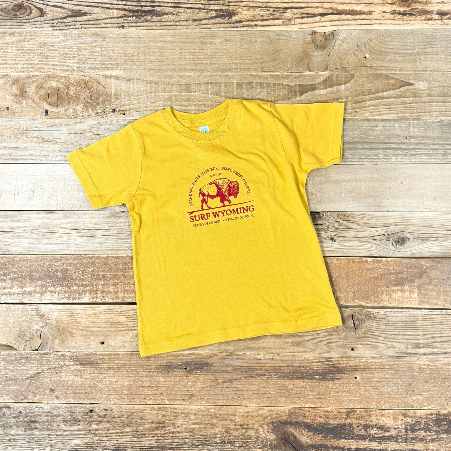 Toddler Surf Wyoming® Riffle Bison Tee - Mustard