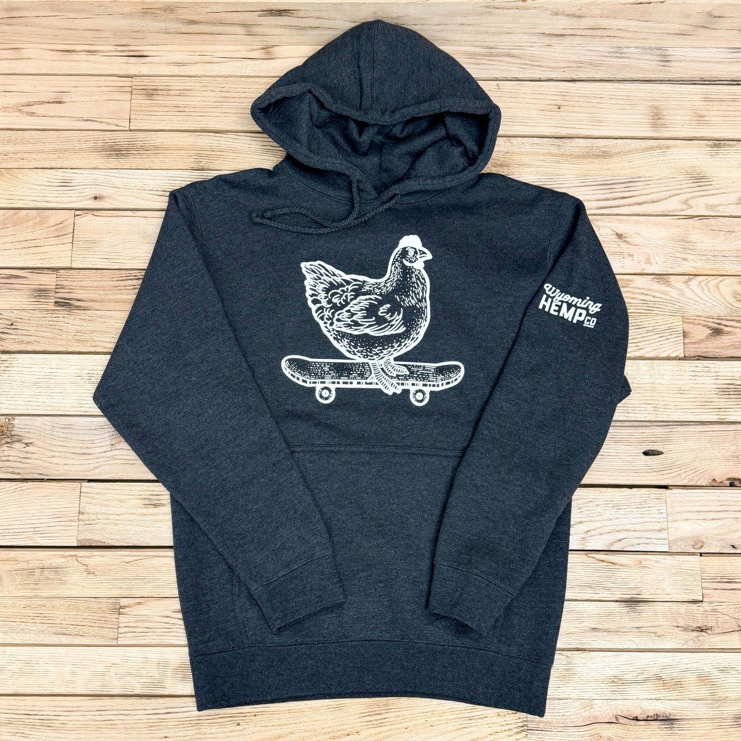 Surf Wyoming® X Wyoming Hemp Co. Collab Heavyweight Hoodie - Charcoal Heather