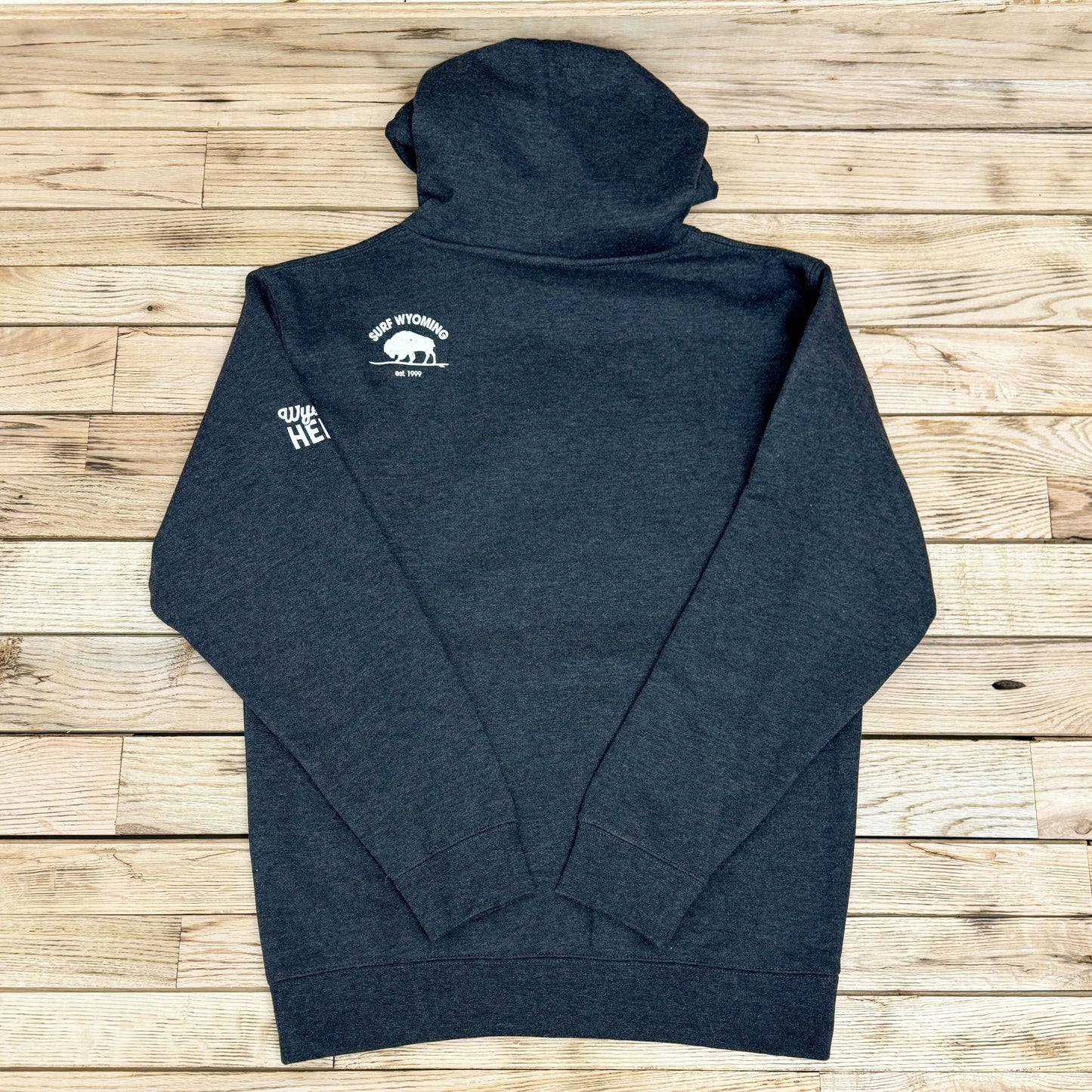 Surf Wyoming® X Wyoming Hemp Co. Collab Heavyweight Hoodie - Charcoal Heather