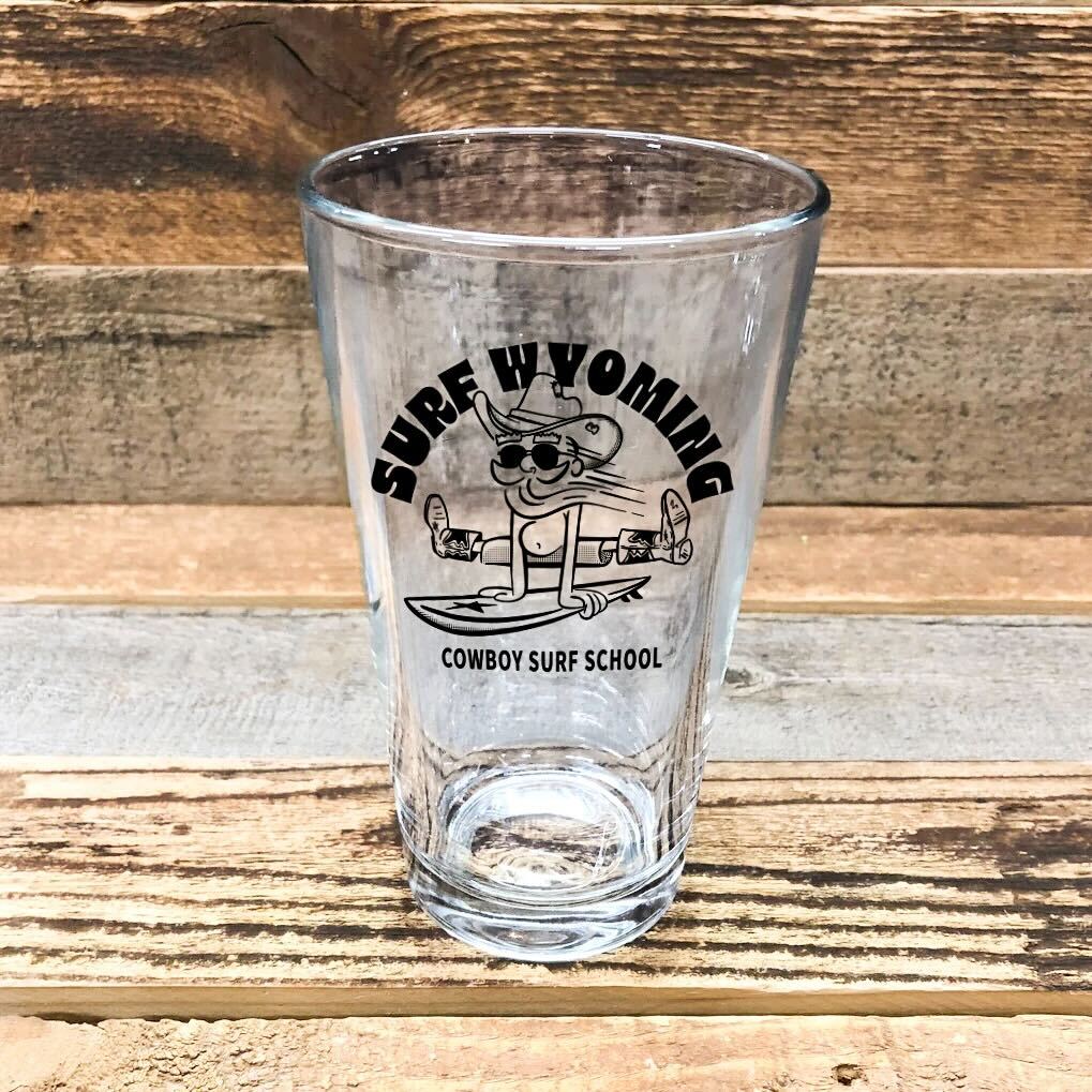 Surf Wyoming® Cowboy Surf School Pint - Black