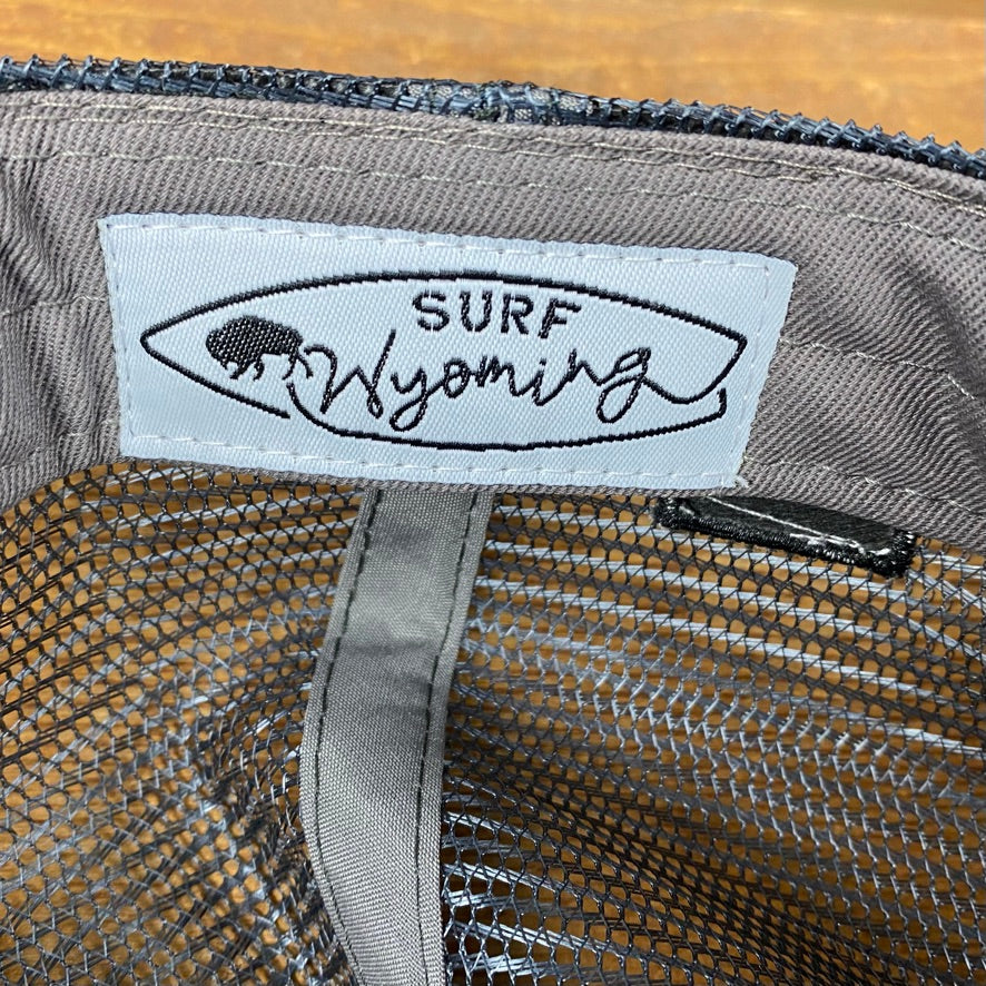 Surf Wyoming® Bison Peak Trucker Hat - Black/Charcoal