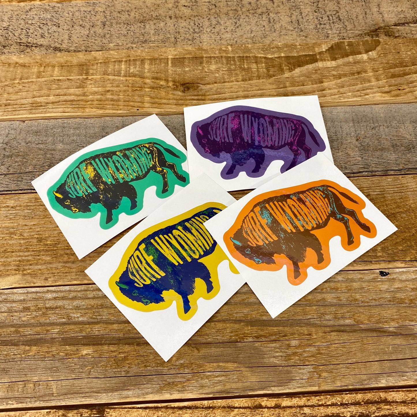 Surf Wyoming® Intermix Bison Sticker - Purple
