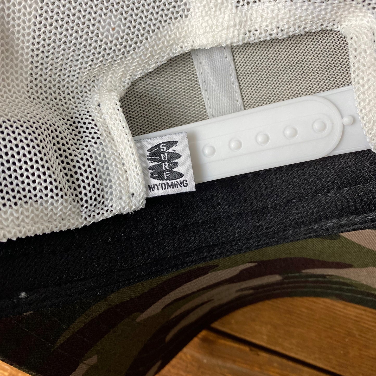 Surf Wyoming® First Park Bison Trucker - Camo/White