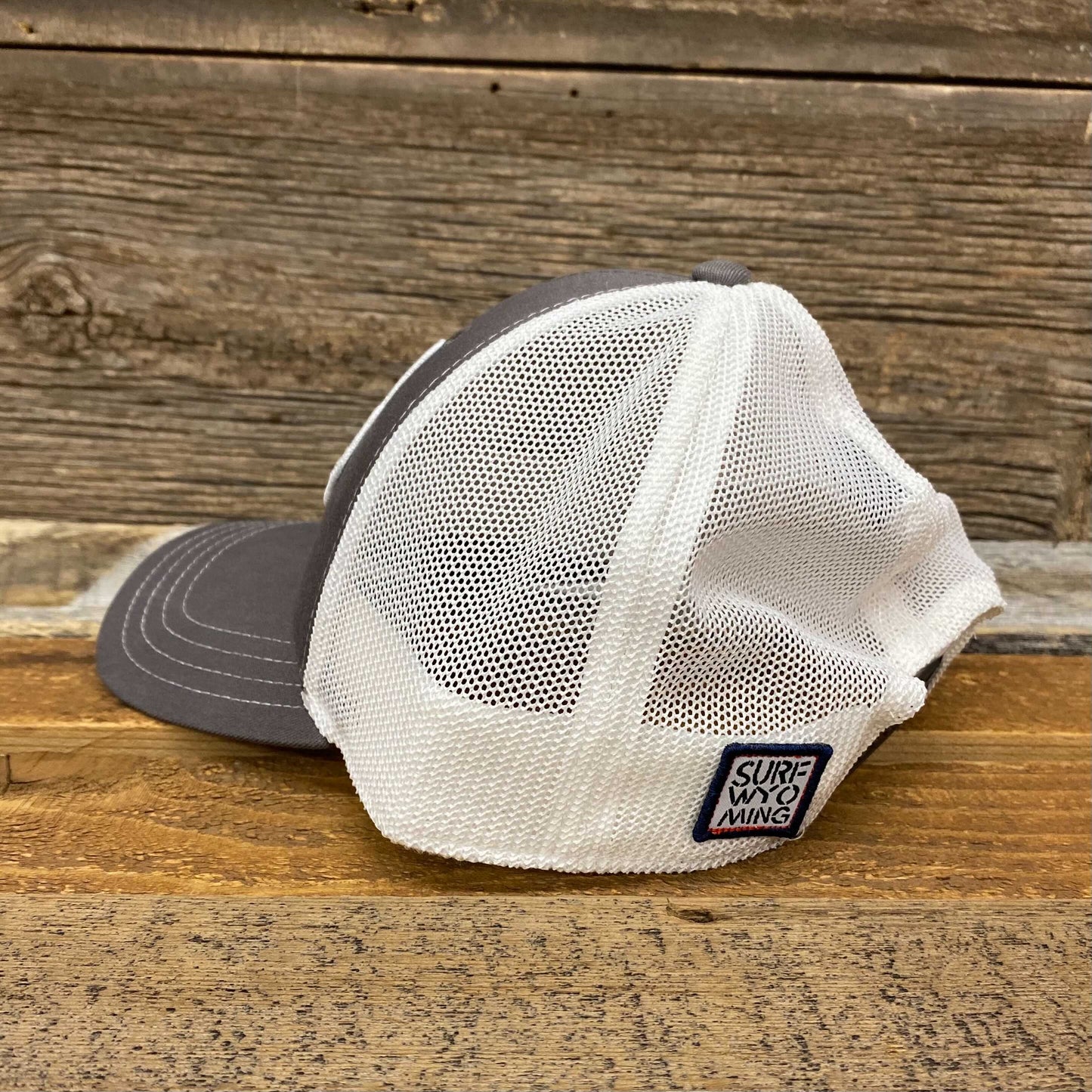Surf Wyoming® Soda Script Trucker Hat - Grey