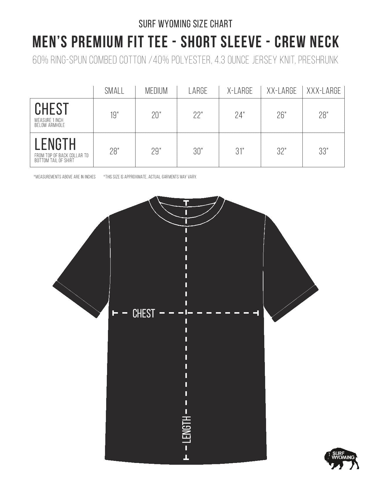 Men's Surf Wyoming® Service Bison Tee - Heather Charcoal