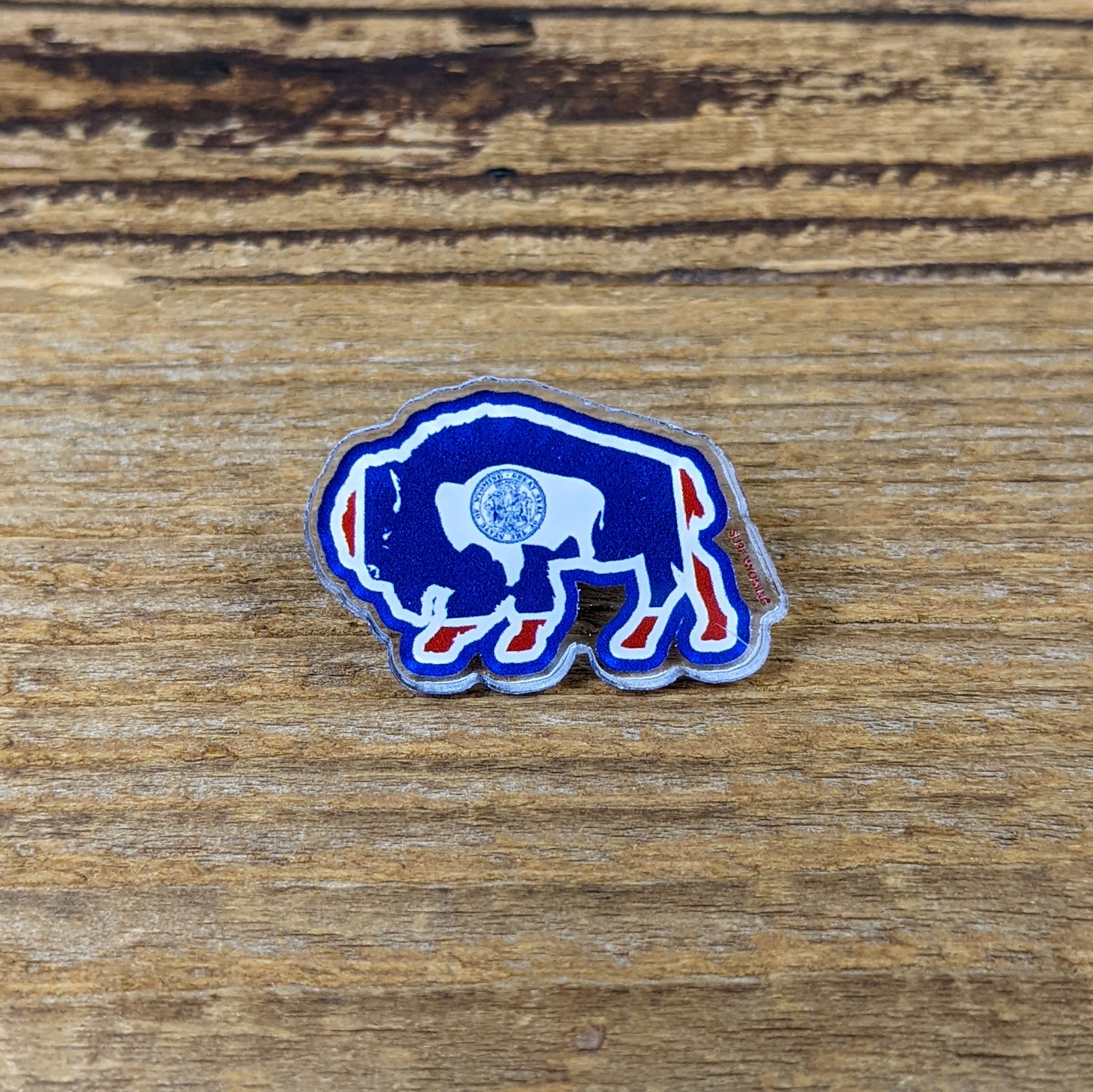 Surf Wyoming® Flag Bison Pin