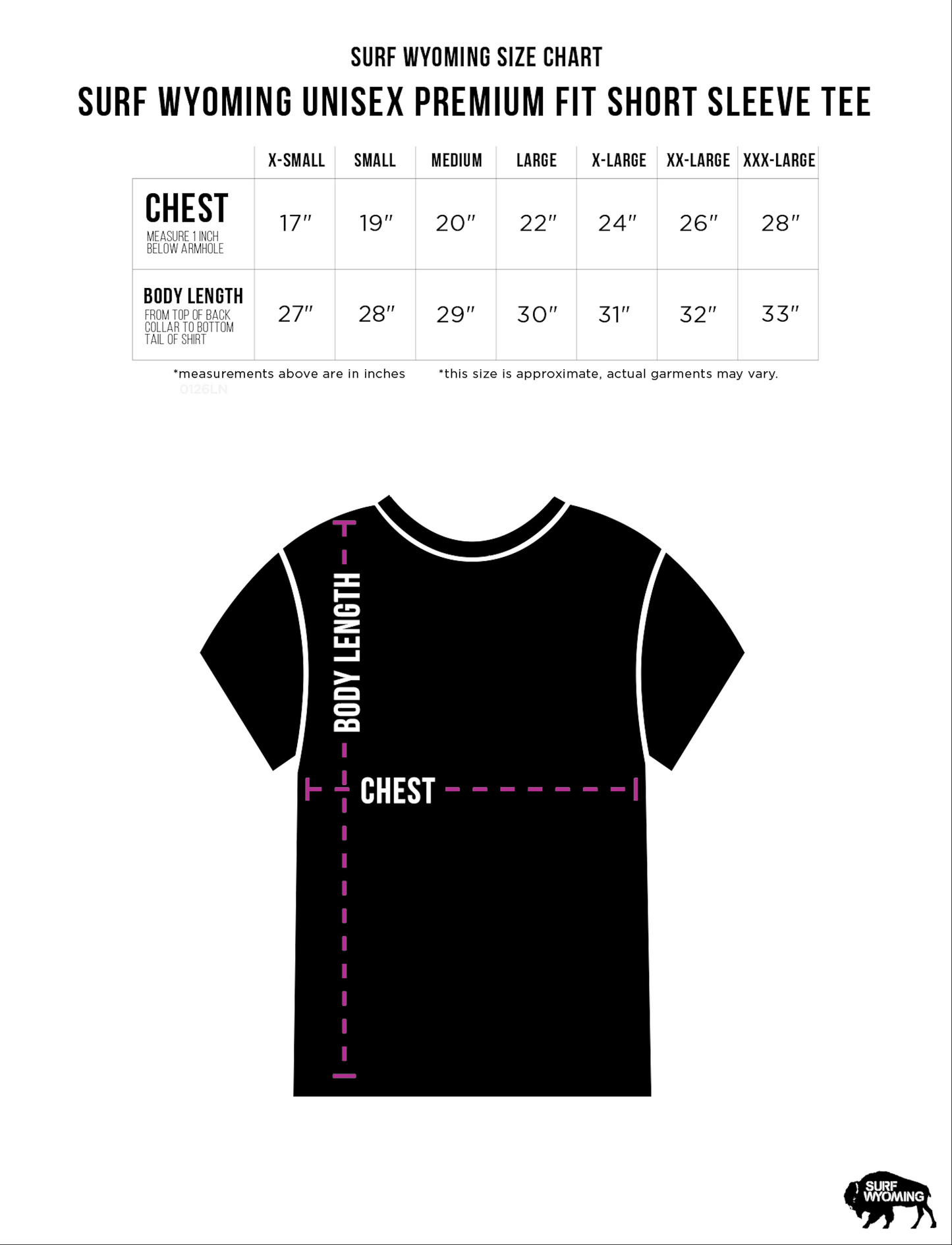 Men's Surf Wyoming®Akah! One Line tee-black
