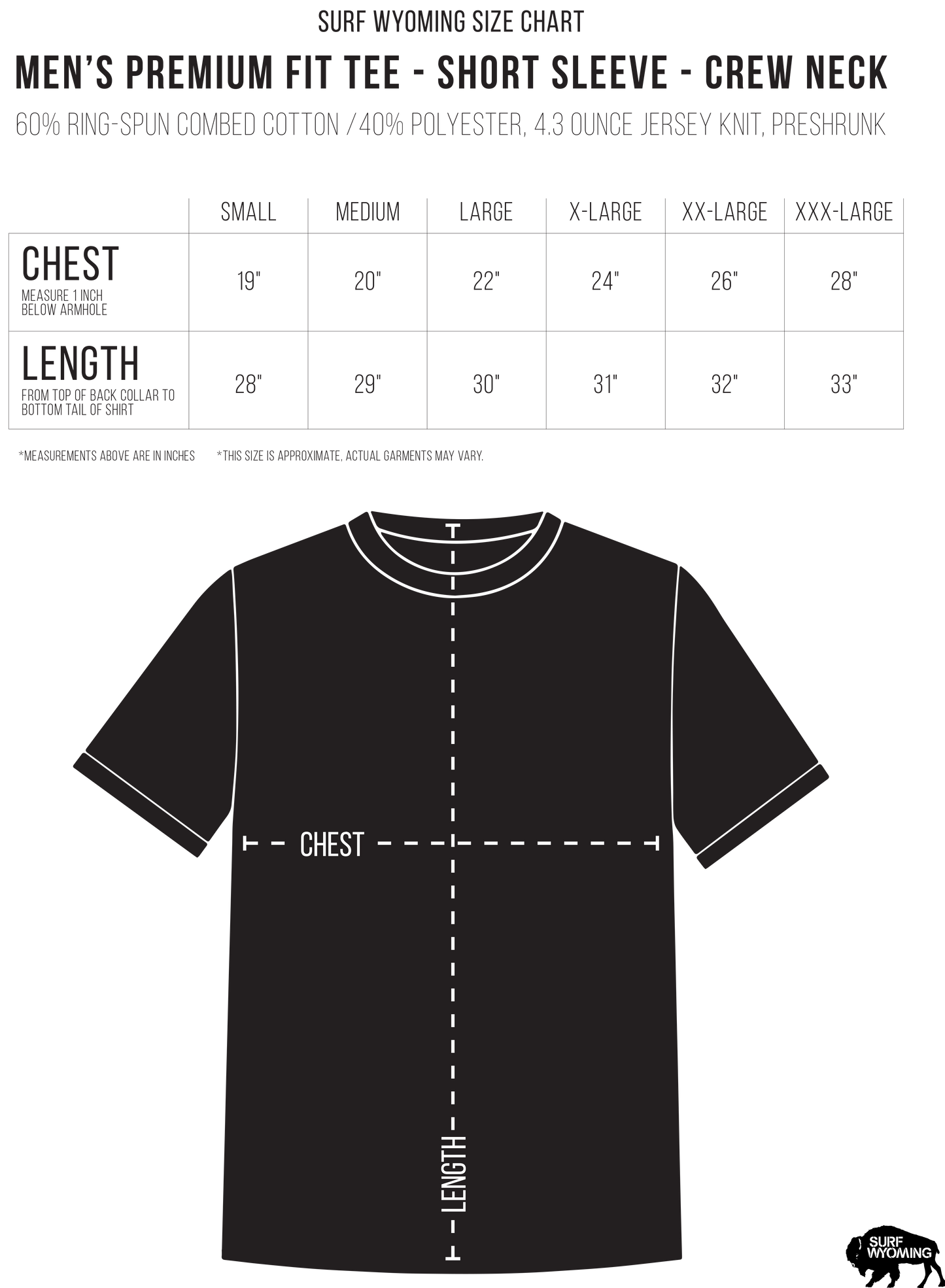 Men's Surf Wyoming® Bison Vert Quiver Tee - Heather Grey