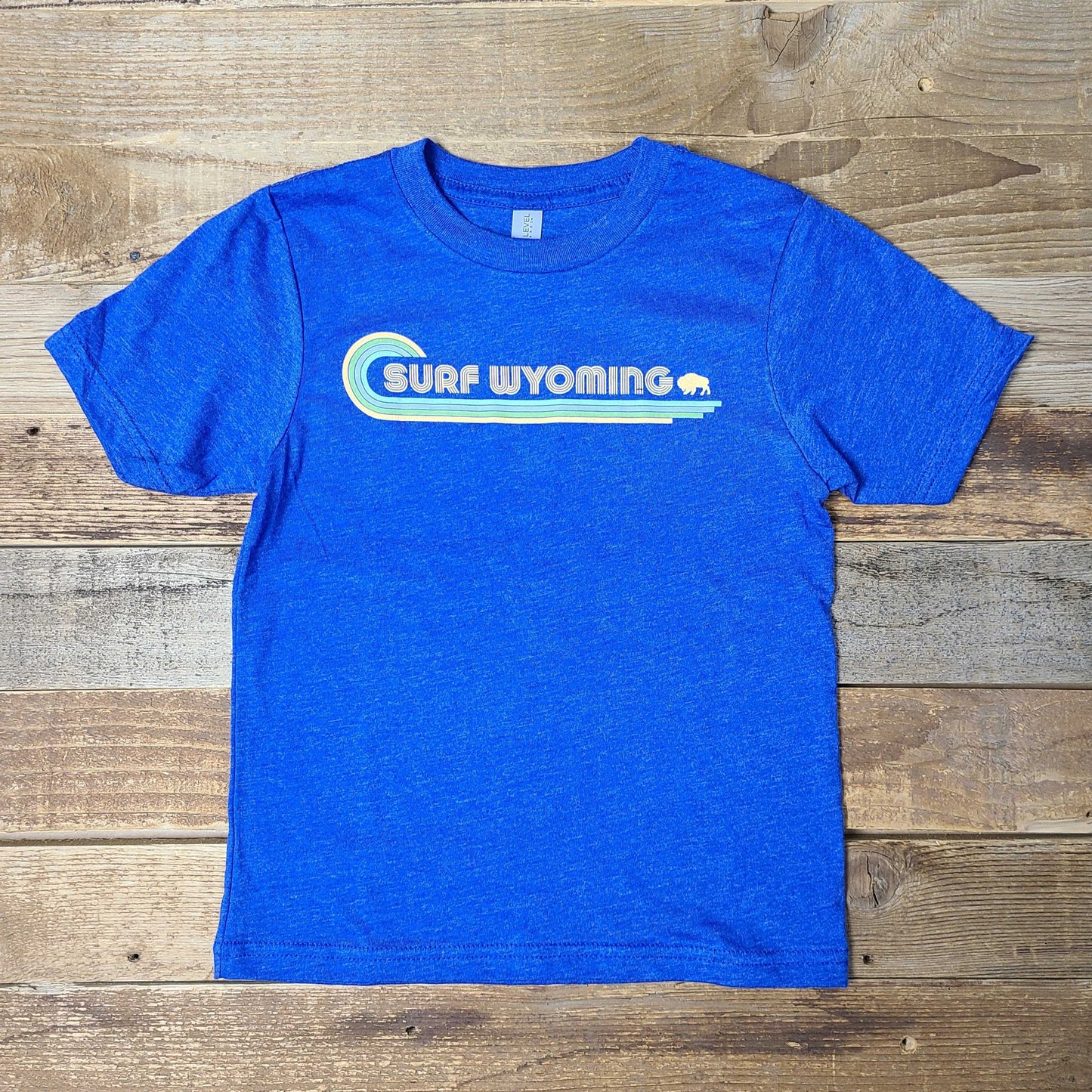 Youth & Toddler Surf Wyoming® Bison Lineup Tee - Heather Royal