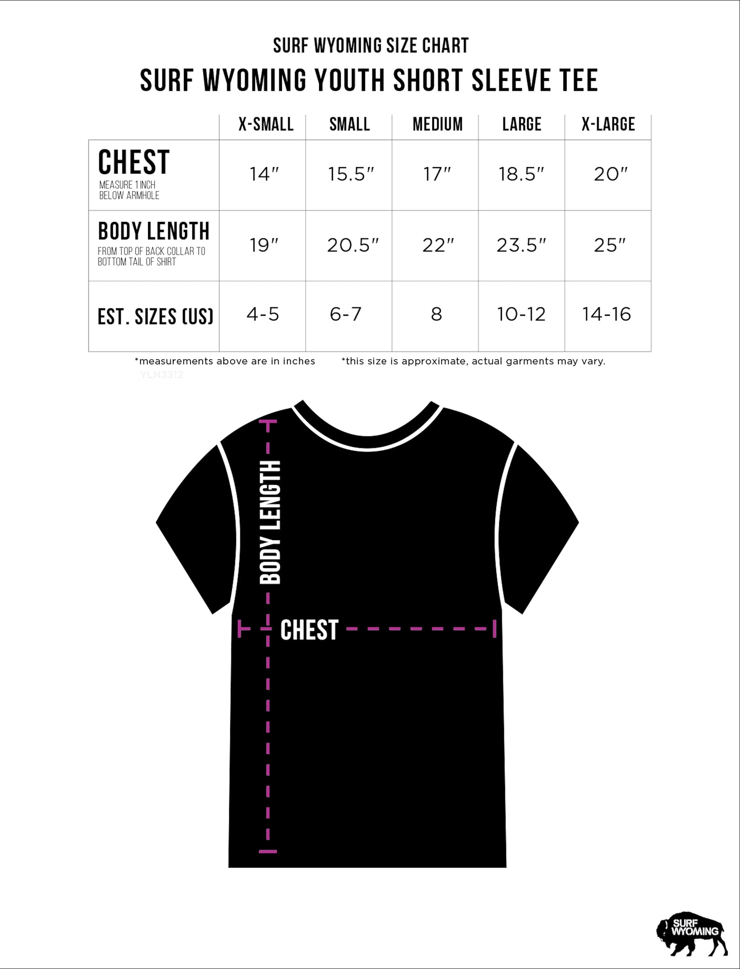 Youth Surf Wyoming® Steamin' Tee - Sunset Orange VAULT ITEM