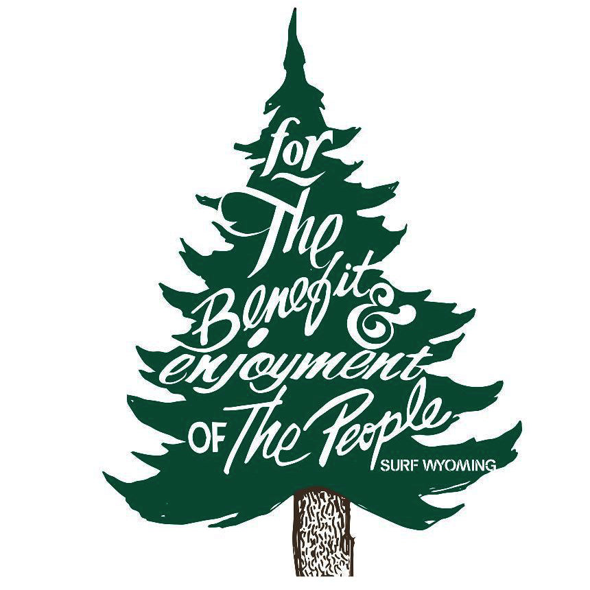 Surf Wyoming-Surf Wyoming® "For the Benefit and Enjoyment of the People" Sticker-