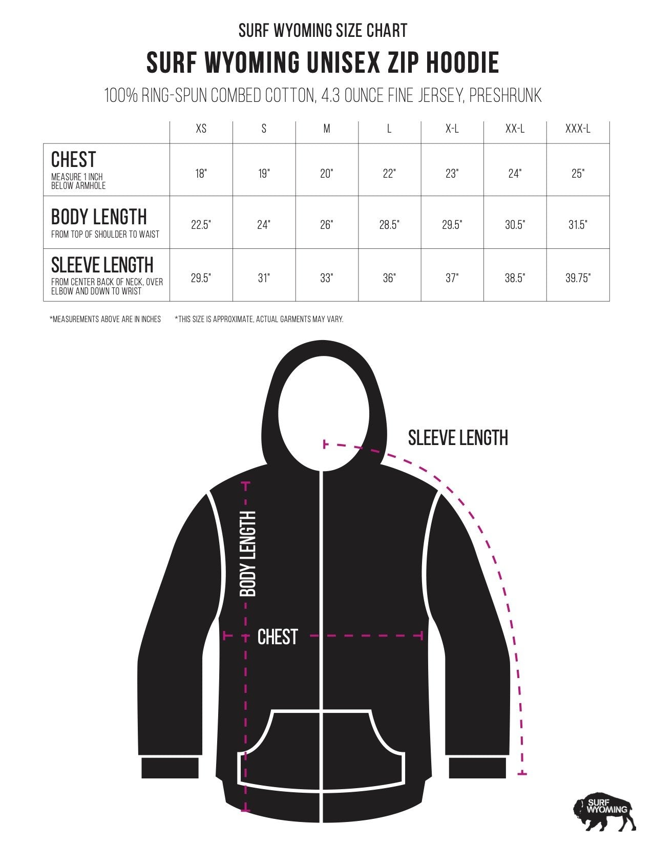Women's Surf Wyoming® Peace Out Digi-Bison Hoodie - Cotton Candy