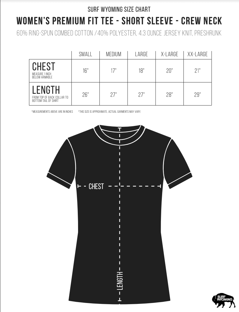 Women's Surf Wyoming® Ridgeline Fitted Tee - Lush