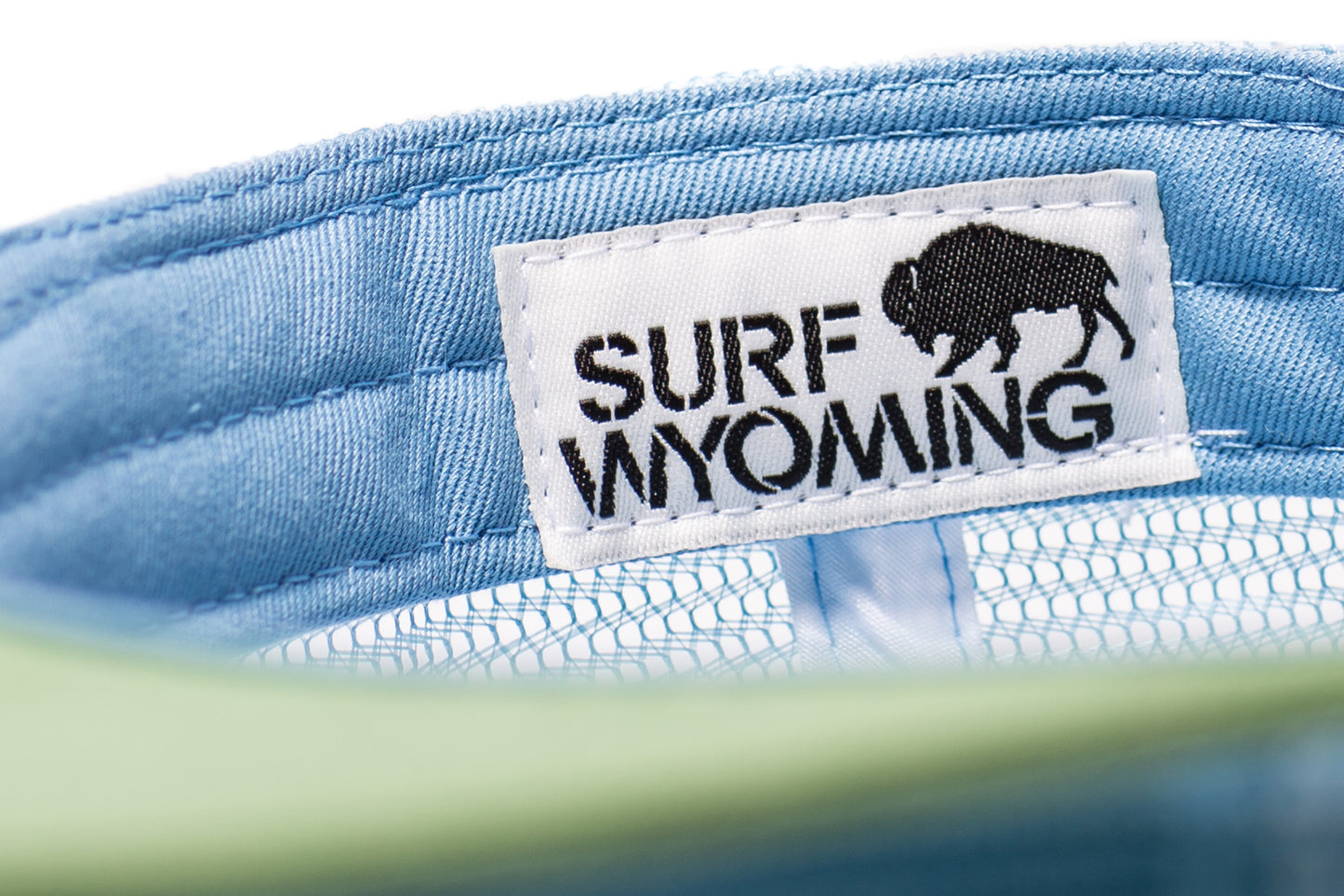 Surf Wyoming® National 2.0 Structured Trucker - Kiwi Green + Baby Blue
