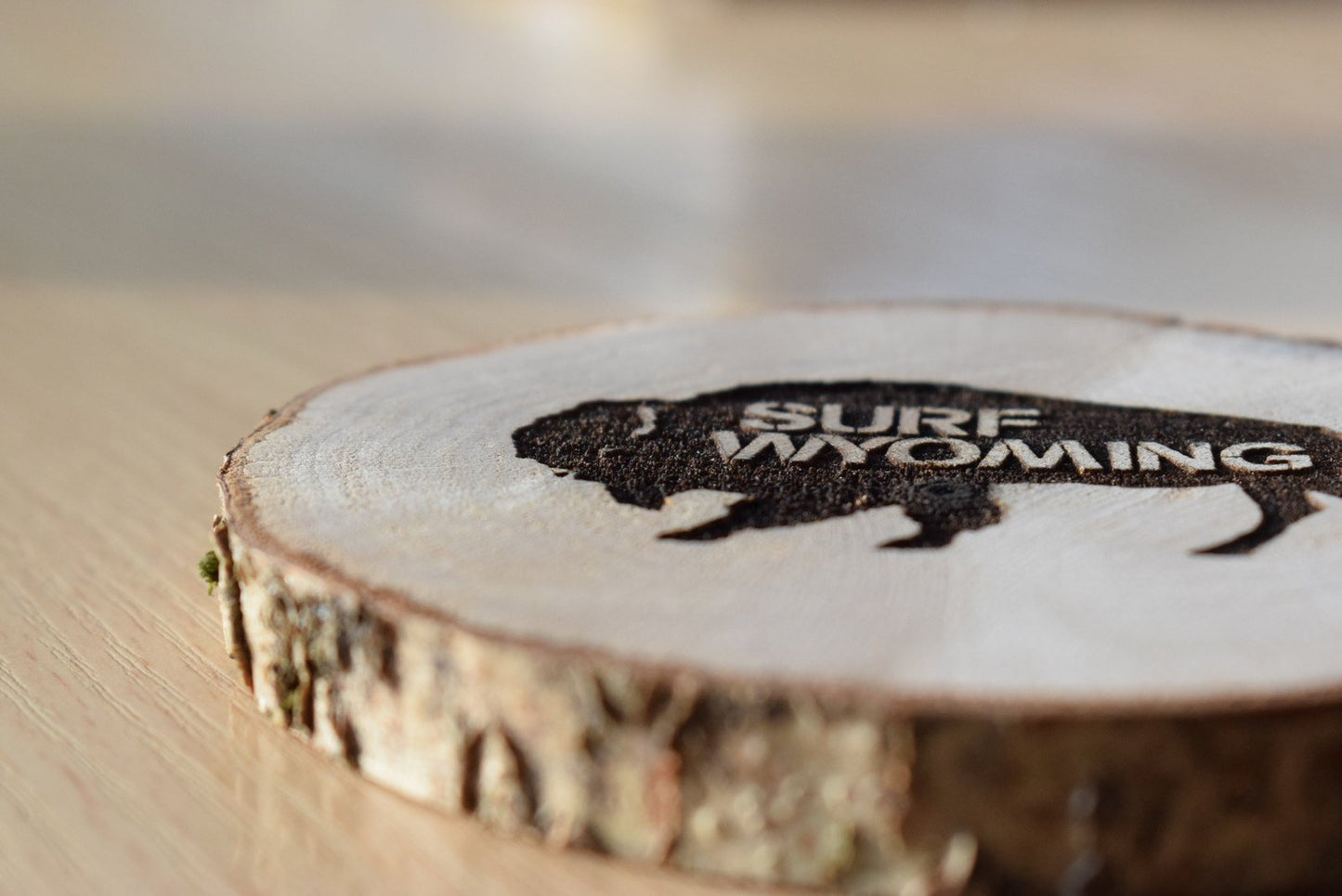 Surf Wyoming® Bison Wood Coasters - Set of 4