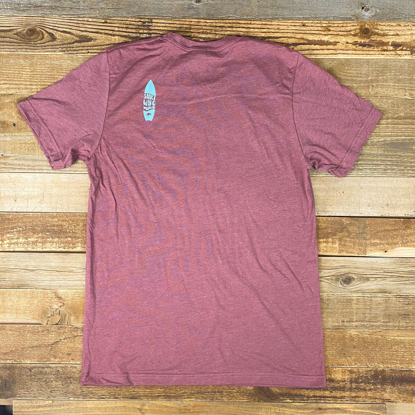 Surf Wyoming® GLASSY Bison Tee - Heather Clay