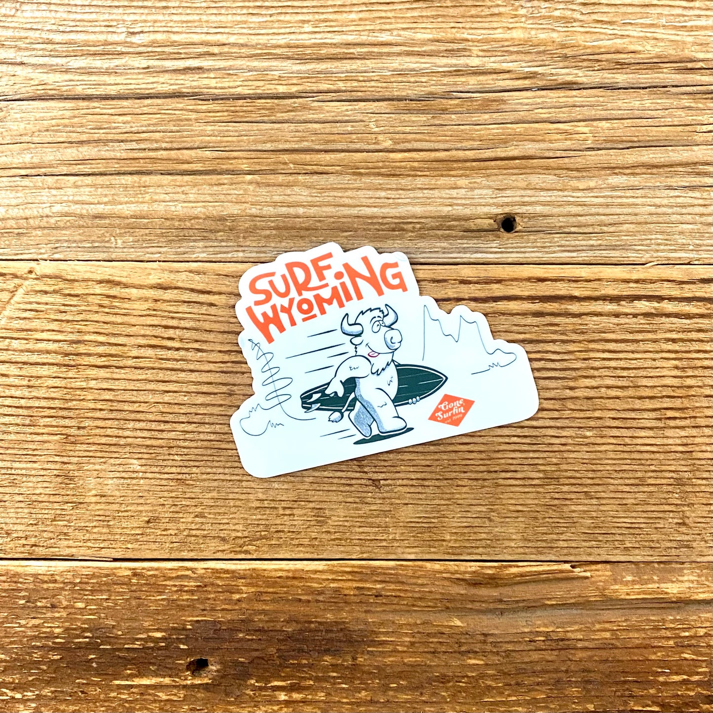 Surf Wyoming® Bison O.G. Surf Sticker