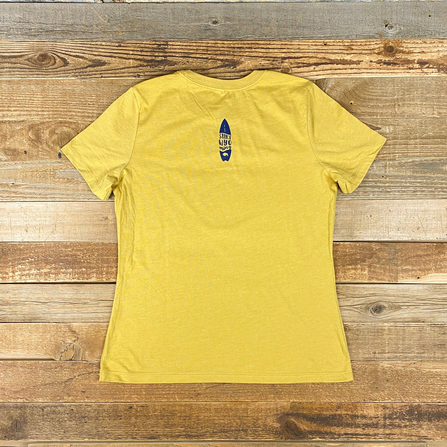 Women's Surf Wyoming® Geode Skully Bison Relaxed Fit Tee - Mustard