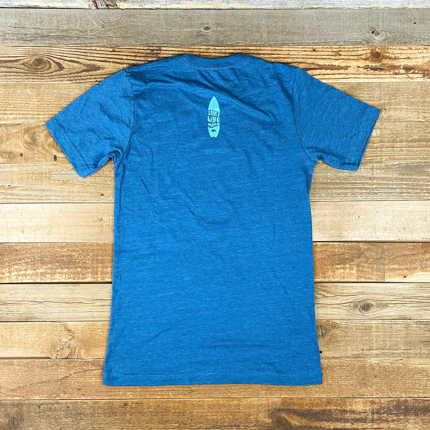 Surf Wyoming® Geode Skully Bison Tee - Heather Deep Teal