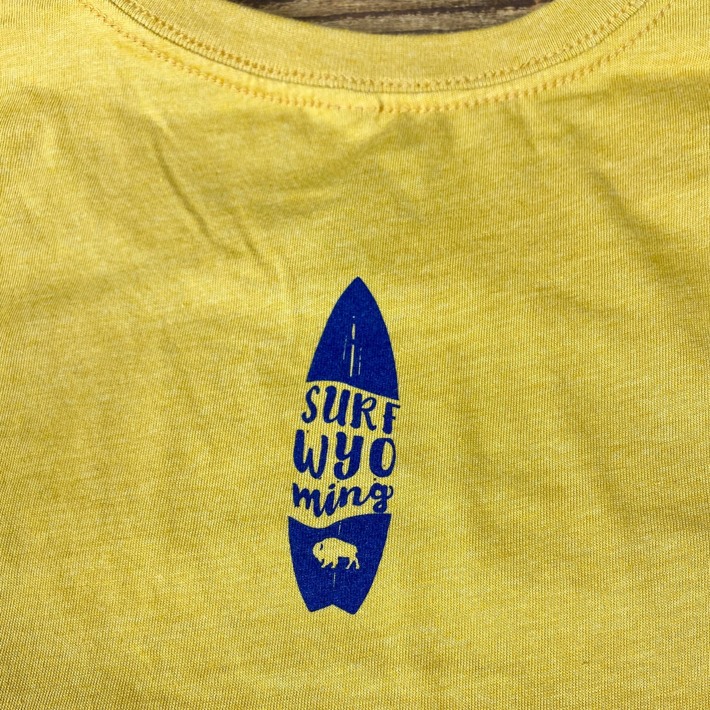 Women's Surf Wyoming® Geode Skully Bison Relaxed Fit Tee - Mustard
