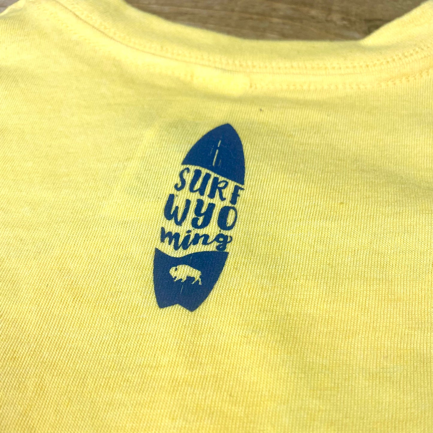 Toddler Surf Wyoming® Geode Skully Bison Tee - Heather Yellow Gold