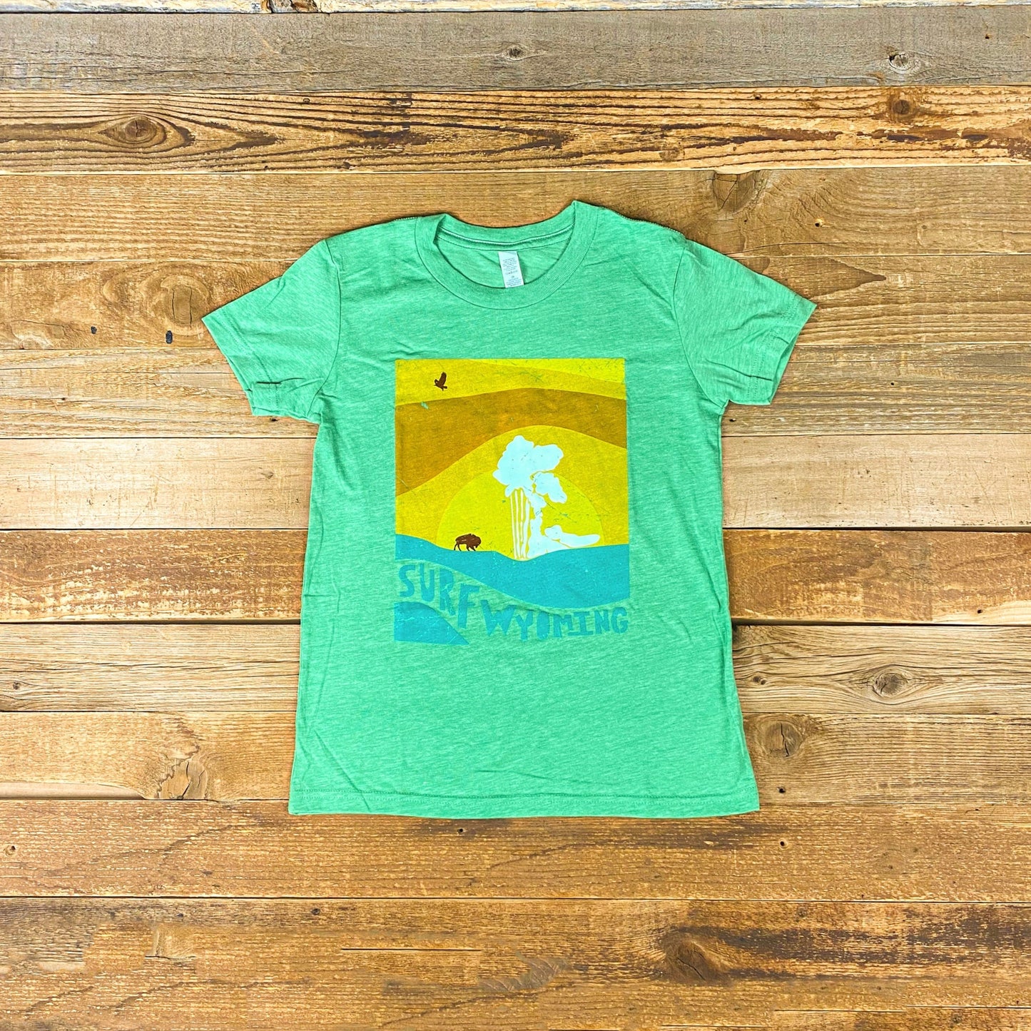 Youth Surf Wyoming® Steamin' Tee - Lander Green