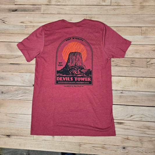 Unisex Surf Wyoming® Harvest moon tee-heather-canvas red