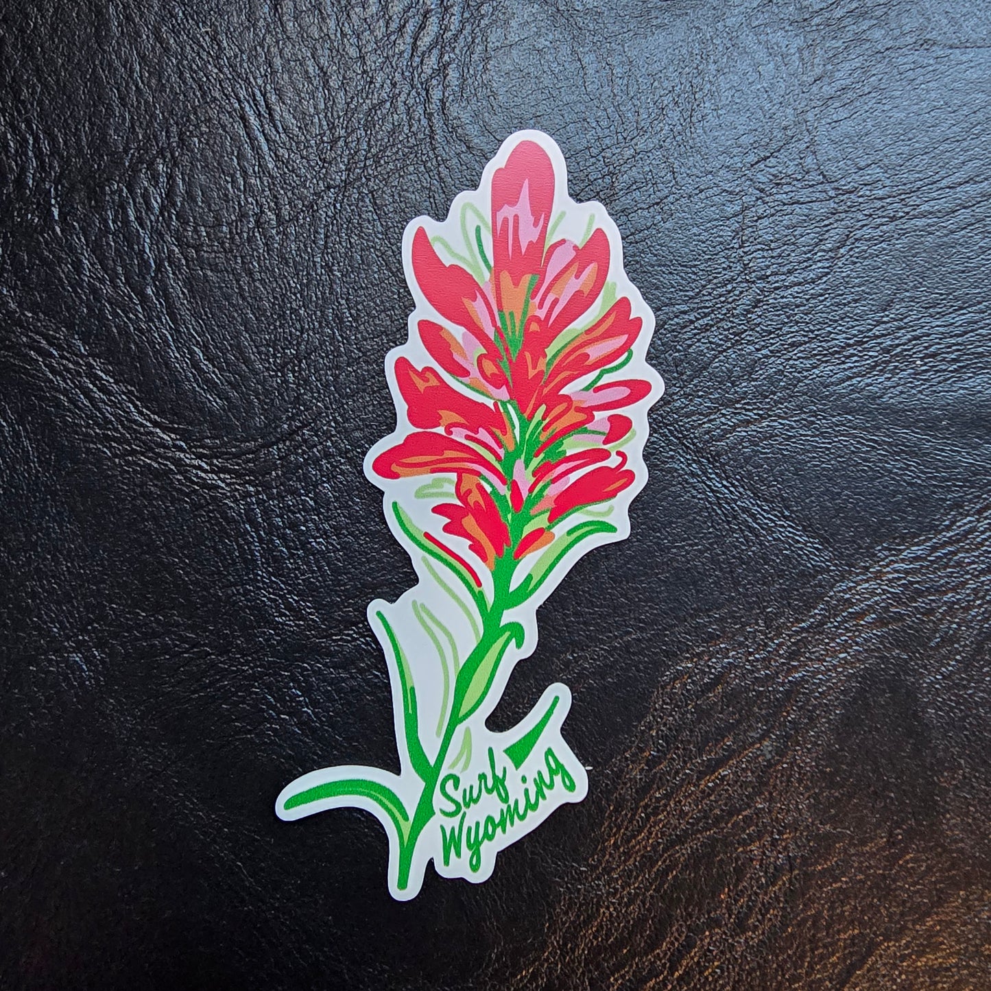 Surf Wyoming® Indian Paintbrush sticker fresh variation