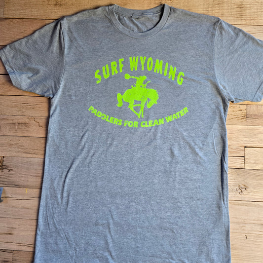 Unisex Surf Wyoming®Paddlers Tee-Dark Heather Grey