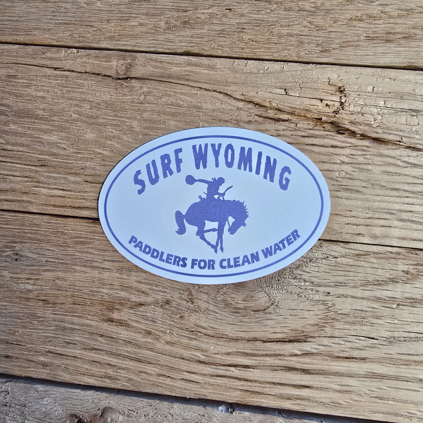 Surf Wyoming®Bison paddlers sticker 2 colorways
