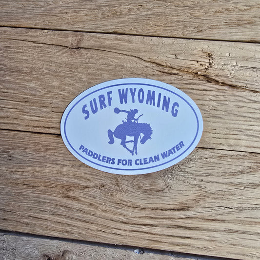 Surf Wyoming®Bison paddlers sticker 2 colorways