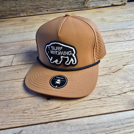 Surf Wyoming® felt patch water repellant hat - clay/black rope