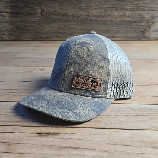 Surf Wyoming® Leather Patch Territory Trucker Cap-Tan