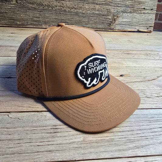 Surf Wyoming® felt patch water repellant hat - clay/black rope