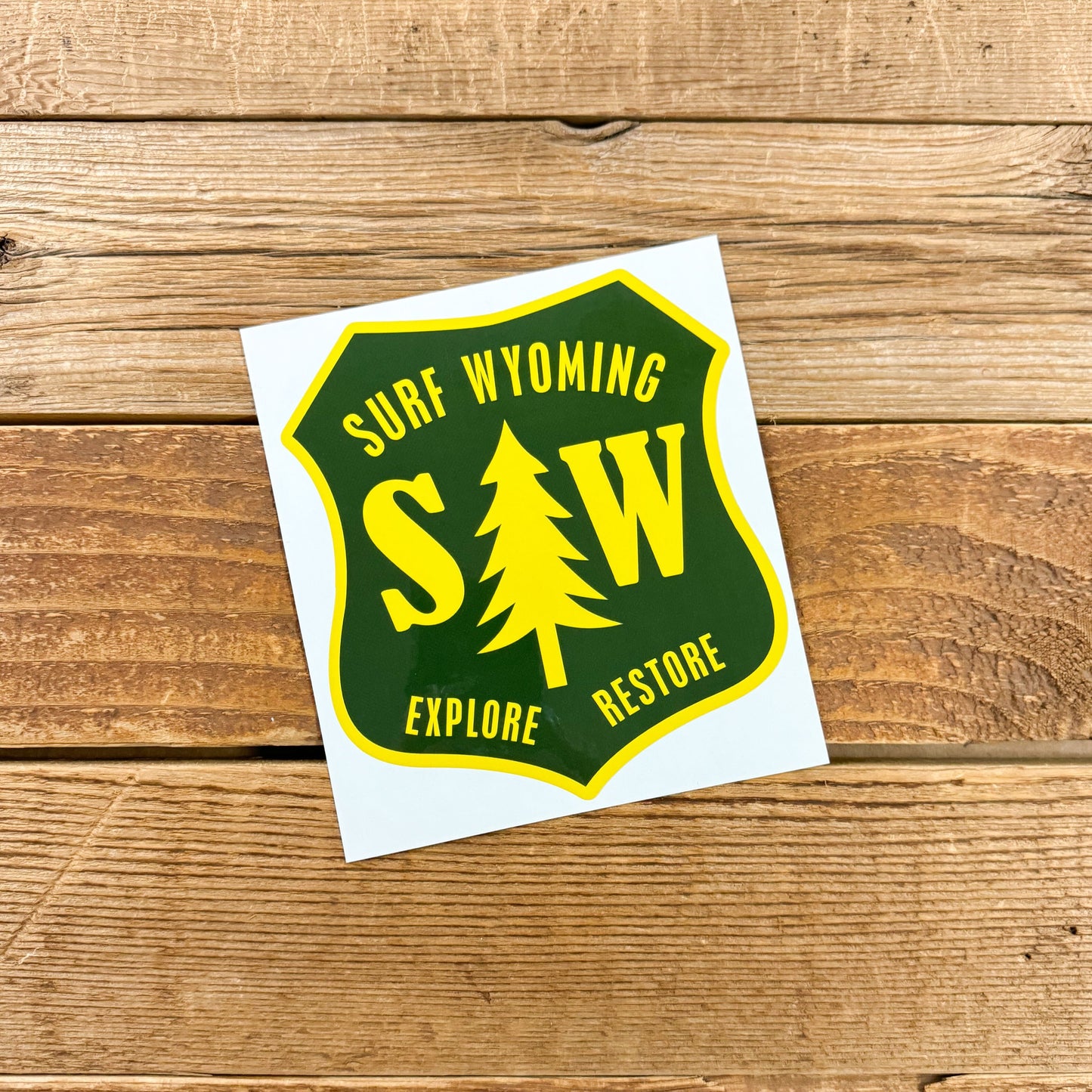 Surf Wyoming® Explore and Restore Sticker