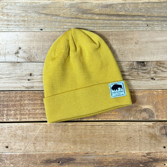 Winter Surf Wyoming Patch Beanie • Vintage Gold