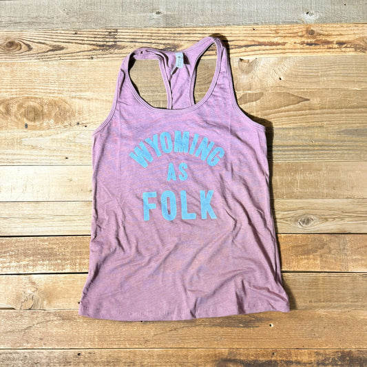 Women's Surf Wyoming® Wyoming As Folk Jersey Racerback Tank - Heather Mauve