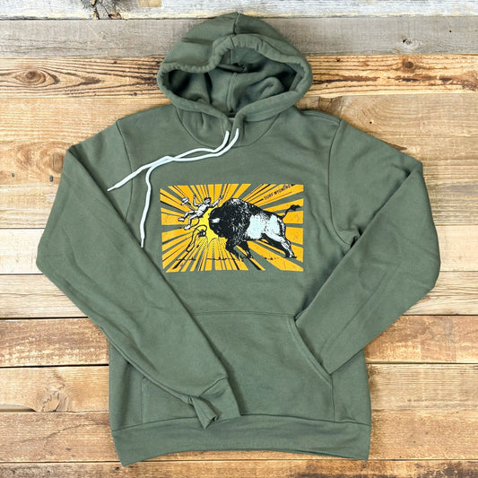 Surf Wyoming Petting Zoo 2.0 Hoodie - Military Green