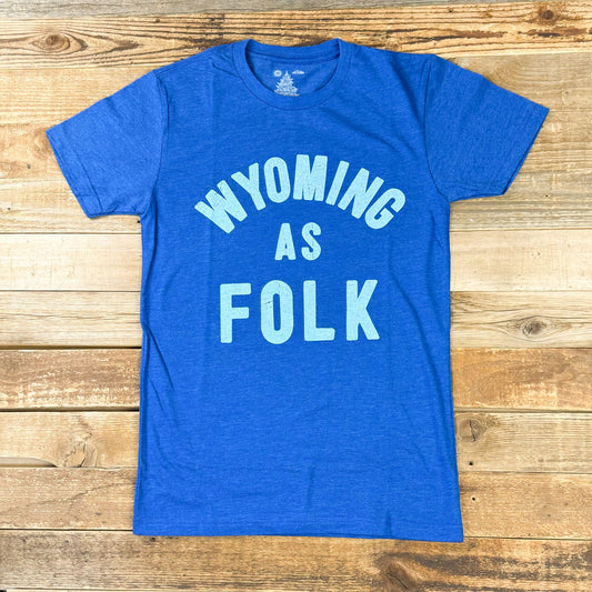 Men's Surf Wyoming® Wyoming As Folk Tee - Heather Royal Blue